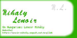 mihaly lenoir business card